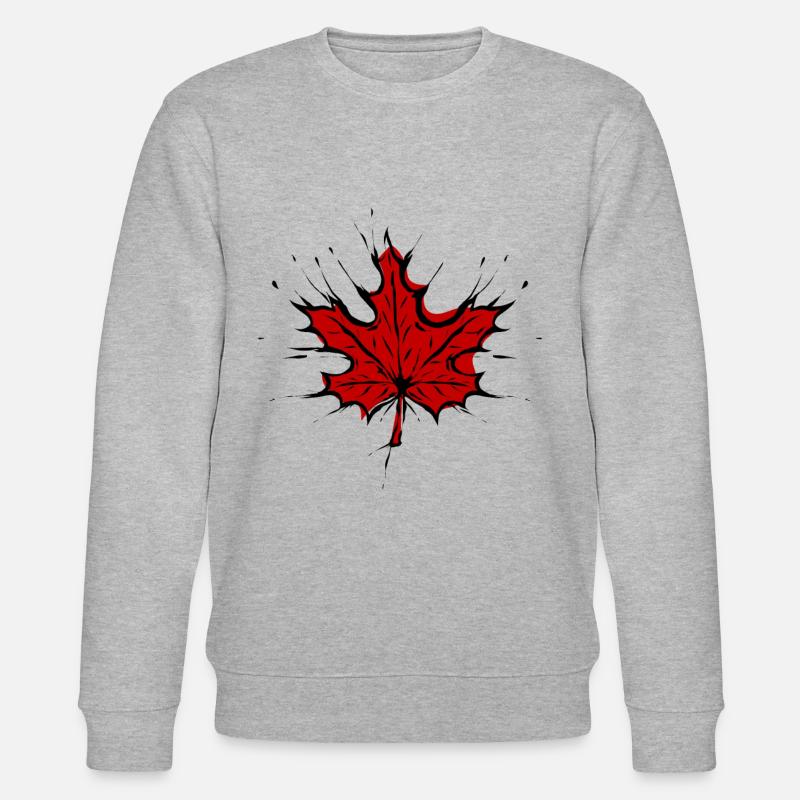 Maple Maple Leaf - Sweat bio CHANGER Stanley/Stella Unisexe - gris chiné