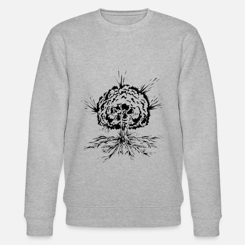 Baum mit Wurzeln - Stanley/Stella Unisex Bio-Sweatshirt CHANGER  - Grau meliert