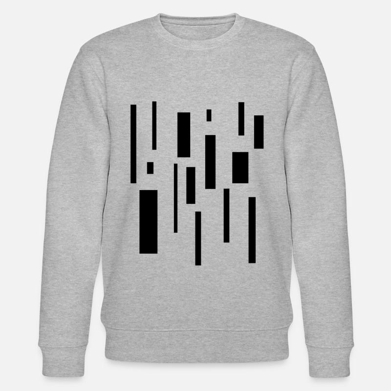 Abstract Rectangle Chaos Geometry Minimalism - Stanley/Stella CHANGER Unisex Organic Sweatshirt - heather grey