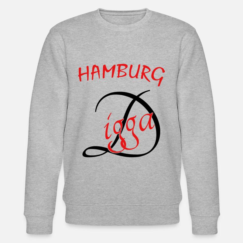 Hamburg Digga - Stanley/Stella Unisex Bio-Sweatshirt CHANGER  - Grau meliert