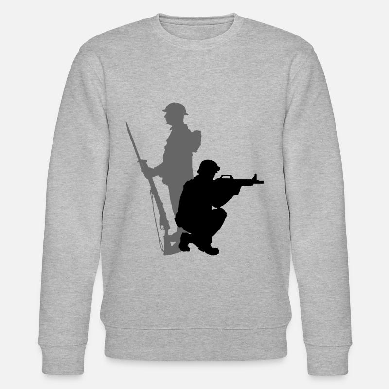 Soldaten - Stanley/Stella Unisex Bio-Sweatshirt CHANGER  - Grau meliert