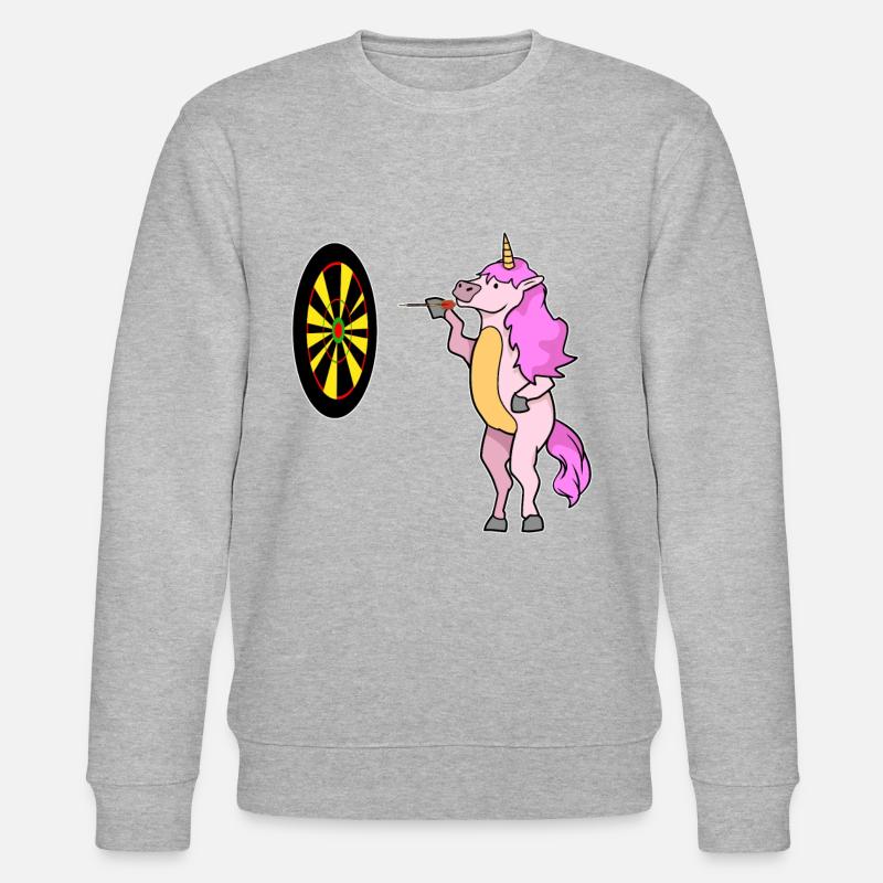 Einhorn Dart - Stanley/Stella Unisex Bio-Sweatshirt CHANGER  - Grau meliert