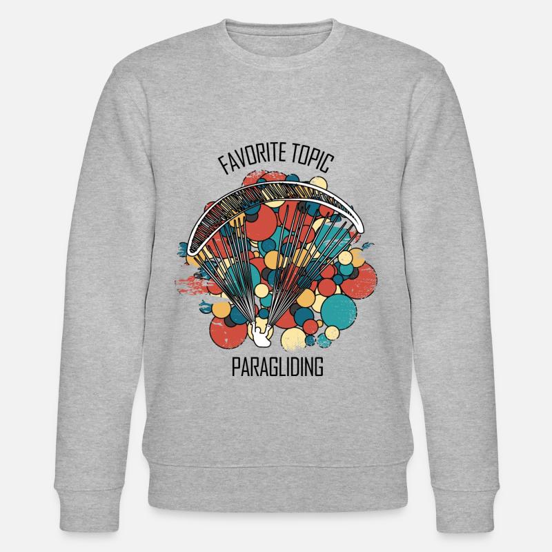 Paragliding Gleitschirm Paragleiter Paraglider - Stanley/Stella Unisex Bio-Sweatshirt CHANGER  - Grau meliert