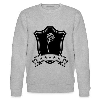 Rose Schild - Stanley/Stella Unisex Bio-Sweatshirt CHANGER  - Grau meliert - Vorne - Nik (191cm) & Marisol (170cm)
