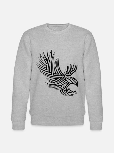 Eagle Tribal Tattoo - Stanley/Stella CHANGER Unisex Organic Sweatshirt - heather grey