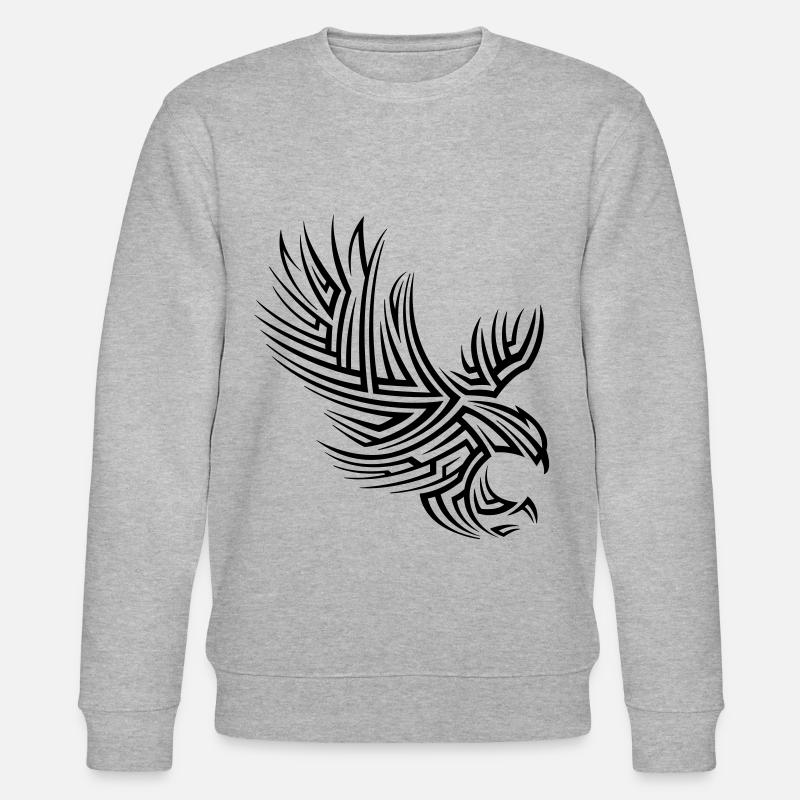 Tatouage tribal d’aigle - Sweat bio CHANGER Stanley/Stella Unisexe - gris chiné