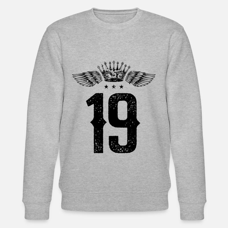19 Couronne numérique - Sweat bio CHANGER Stanley/Stella Unisexe - gris chiné