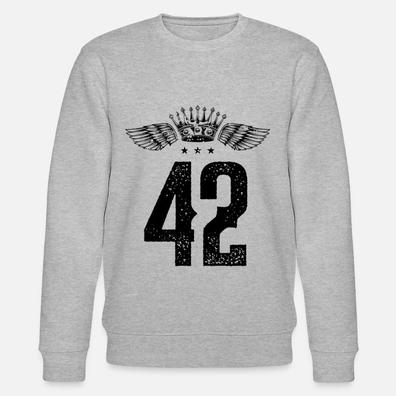 42 Couronne numérique - Sweat bio CHANGER Stanley/Stella Unisexe - gris chiné