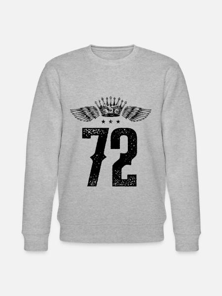 72 Zahl Krone - Stanley/Stella Unisex Bio-Sweatshirt CHANGER - Grau meliert