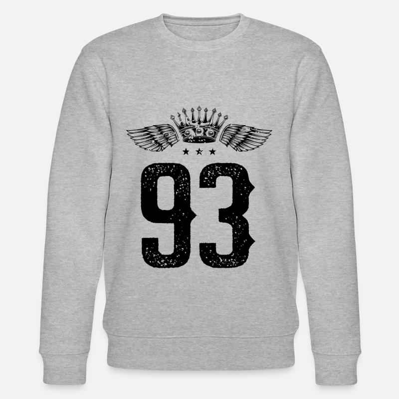 93 Number crown - Stanley/Stella CHANGER Unisex Organic Sweatshirt - heather grey