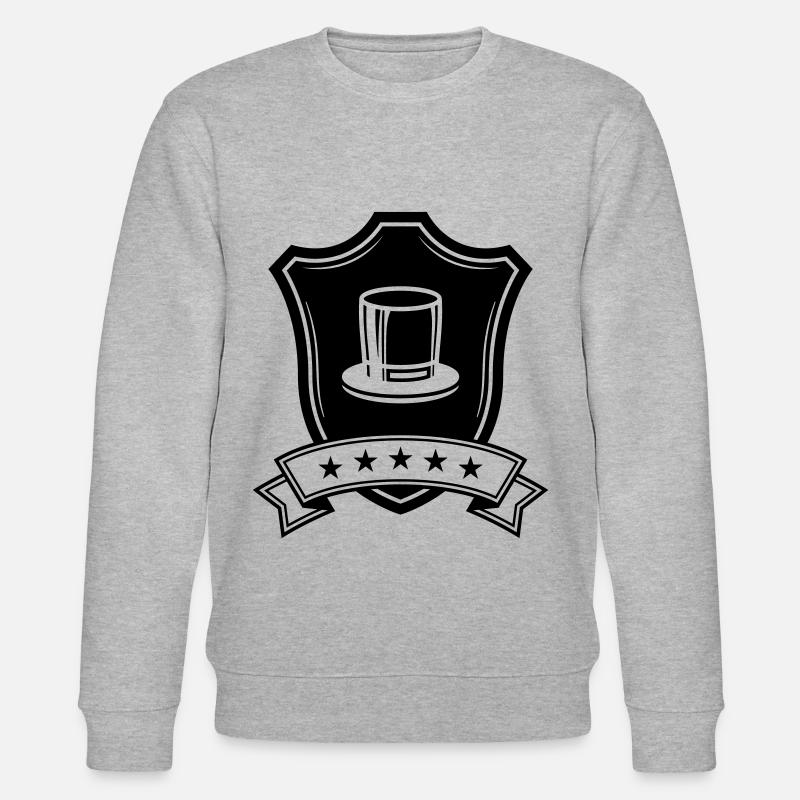 Zylinder Bräutigam Wappen - Stanley/Stella Unisex Bio-Sweatshirt CHANGER  - Grau meliert
