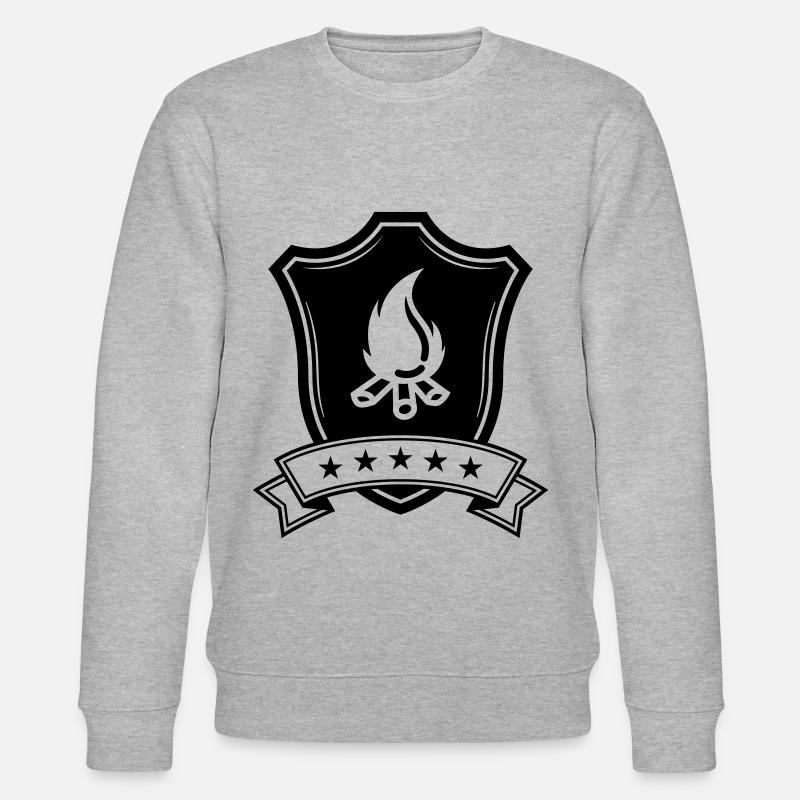 Lagerfeuer Wappen - Stanley/Stella Unisex Bio-Sweatshirt CHANGER  - Grau meliert