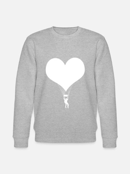 Parachute skydiving white - Stanley/Stella CHANGER Unisex Organic Sweatshirt - heather grey