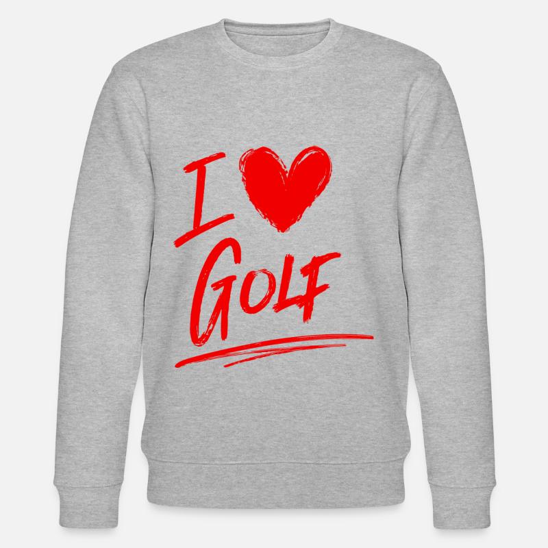 Ich liebe Golf - Stanley/Stella Unisex Bio-Sweatshirt CHANGER  - Grau meliert