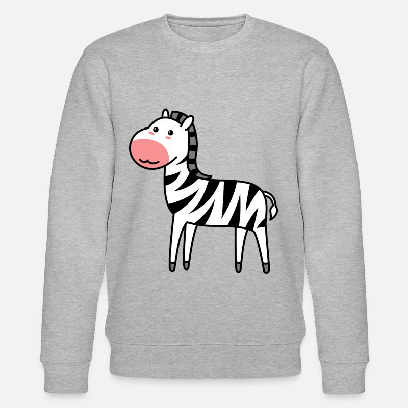 Zebra Comic Animal - Sweat bio CHANGER Stanley/Stella Unisexe - gris chiné