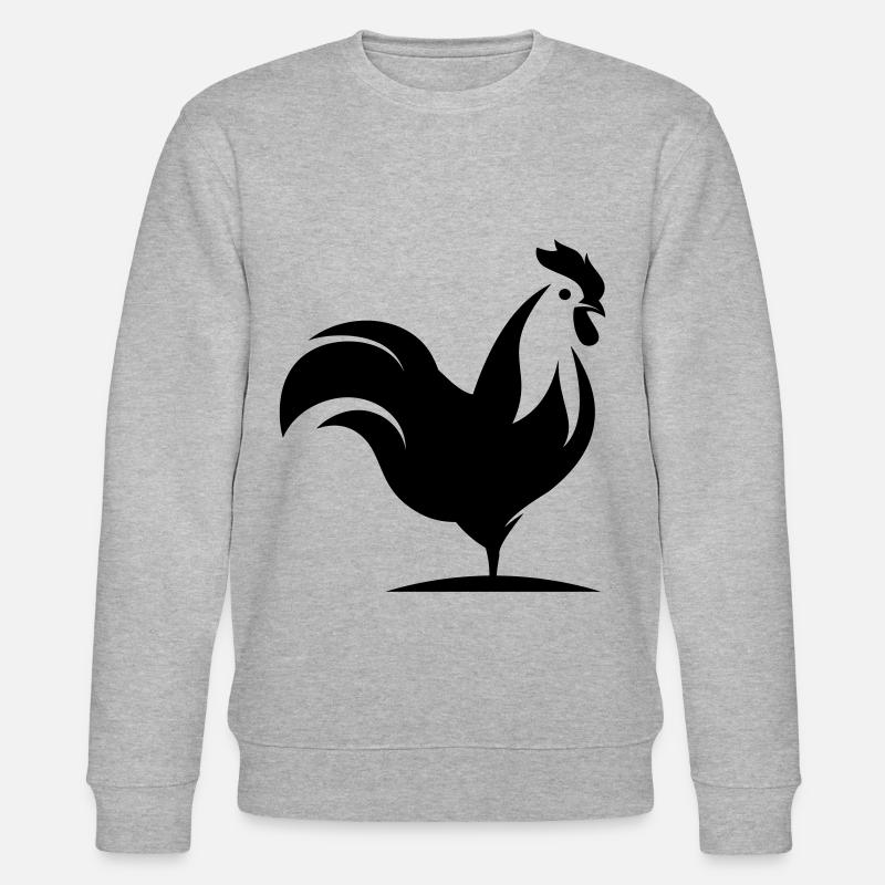 Silhouette d’animal coq - Sweat bio CHANGER Stanley/Stella Unisexe - gris chiné
