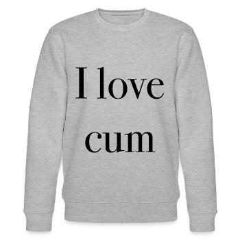 cum gay couple sperma - Stanley/Stella Unisex Bio-Sweatshirt CHANGER  - Grau meliert - Vorne - Nik (191cm) & Marisol (170cm)