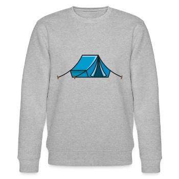 Zelt - Stanley/Stella Unisex Bio-Sweatshirt CHANGER  - Grau meliert - Vorne - Nik (191cm) & Marisol (170cm)