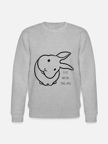 Es ist nur eine Phase, Hase! Minimal Schwarz - Stanley/Stella Unisex Bio-Sweatshirt CHANGER - Grau meliert