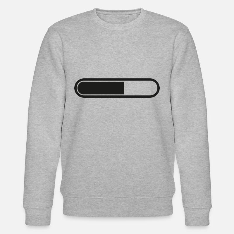 Charging bar Loading battery - Stanley/Stella CHANGER Unisex Organic Sweatshirt - heather grey
