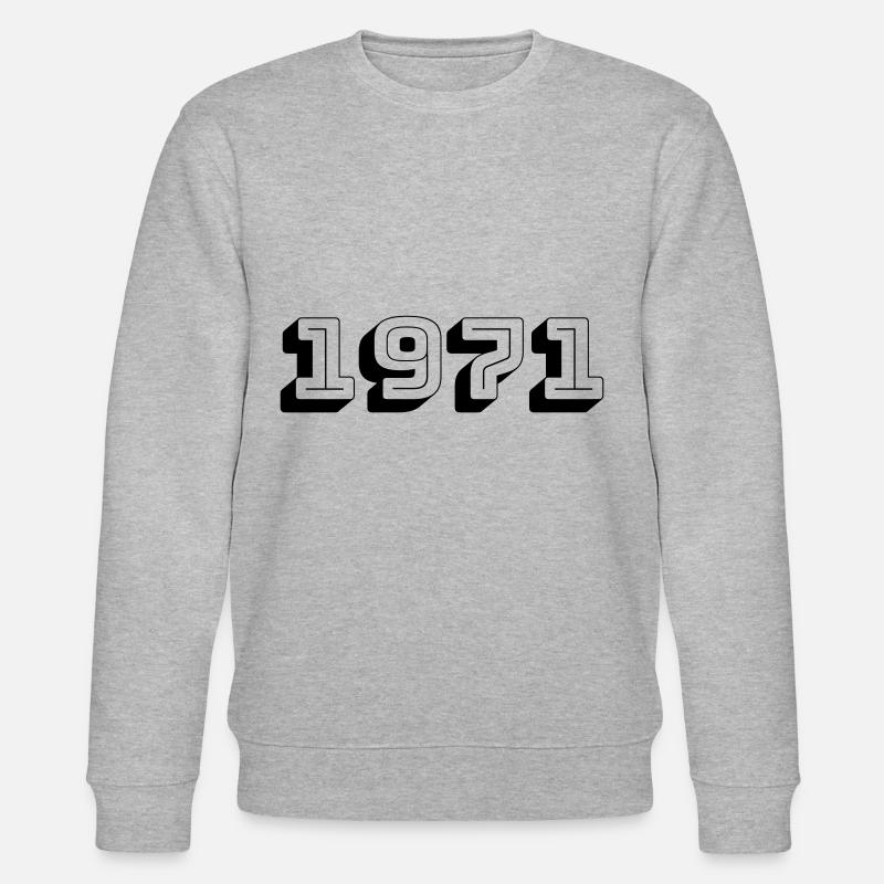 Année de naissance 1971 Cadeau - Sweat bio CHANGER Stanley/Stella Unisexe - gris chiné