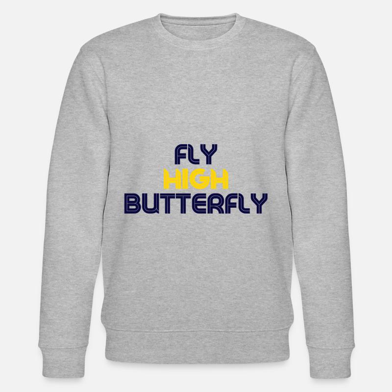 Schmetterling - Stanley/Stella Unisex Bio-Sweatshirt CHANGER  - Grau meliert