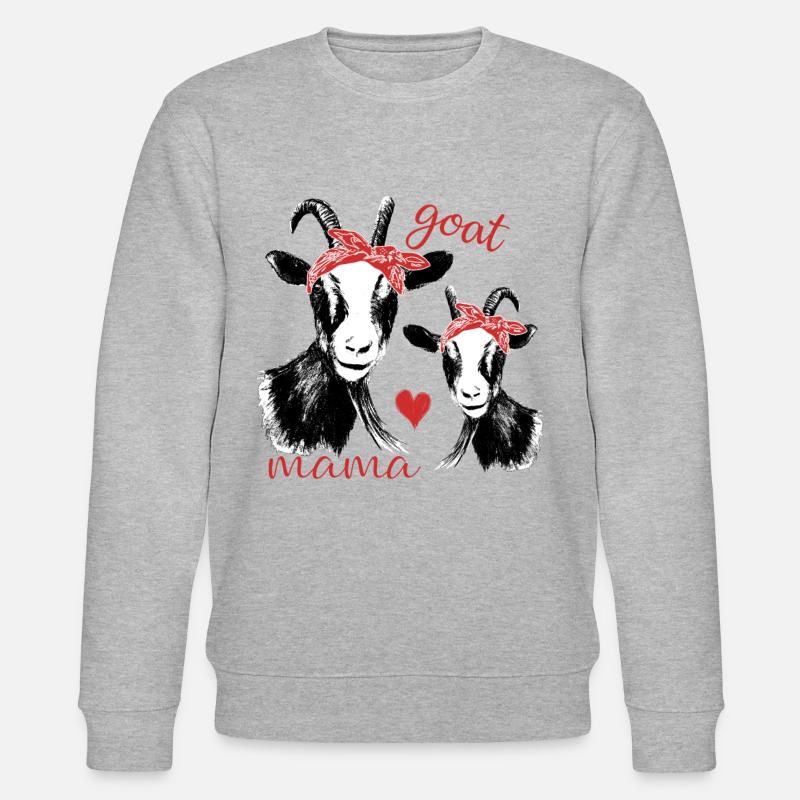 Ziege Mama - Stanley/Stella Unisex Bio-Sweatshirt CHANGER  - Grau meliert
