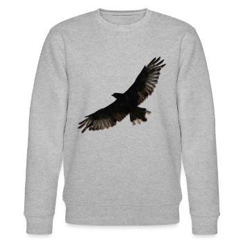 Bird of prey buzzard Buzzard Bird - Stanley/Stella CHANGER Unisex Organic Sweatshirt - heather grey - Front - Nik (191cm) & Marisol (170cm)