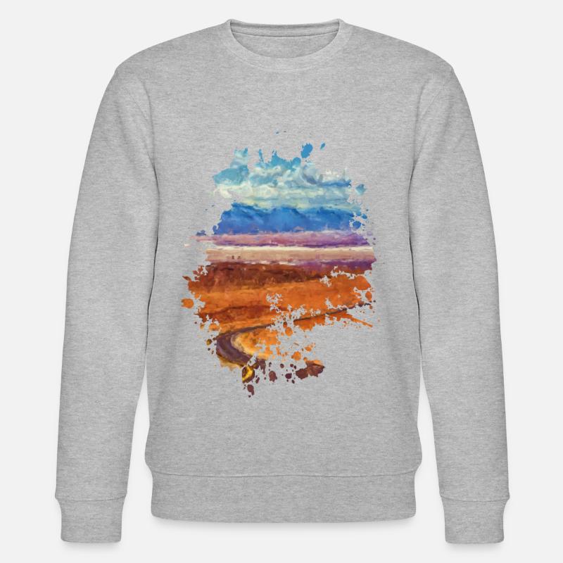 Landschaft - Stanley/Stella Unisex Bio-Sweatshirt CHANGER  - Grau meliert
