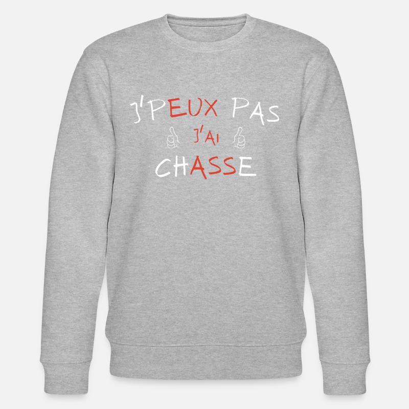 j'peux pas j'ai Chasse - Sweat bio CHANGER Stanley/Stella Unisexe - gris chiné