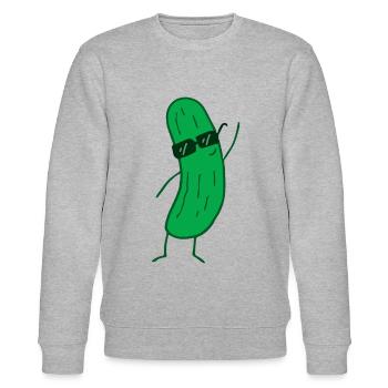 Gurke - Stanley/Stella Unisex Bio-Sweatshirt CHANGER  - Grau meliert - Vorne - Nik (191cm) & Marisol (170cm)