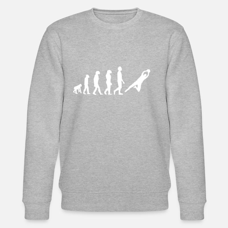 EVOLUTION DES FUSSBALLTORHÜTERS - Stanley/Stella Unisex Bio-Sweatshirt CHANGER  - Grau meliert