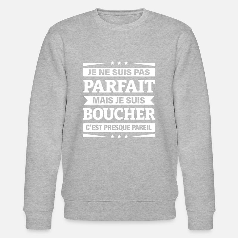 JE SUIS BOUCHER - Sweat bio CHANGER Stanley/Stella Unisexe - gris chiné