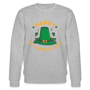 joyeux cadeau de la Saint-Patrick 2024 - Sweat bio CHANGER Stanley/Stella Unisexe - gris chiné - Devant - Nik (191cm) & Marisol (170cm)
