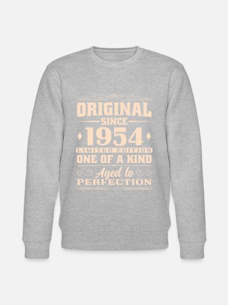 Geboren 1954 Jahrgang Vintage Männer Geburtstag - Stanley/Stella Unisex Bio-Sweatshirt CHANGER - Grau meliert