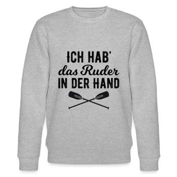 Ruder Rudern Ruderer Spruch vintage rowing - Stanley/Stella Unisex Bio-Sweatshirt CHANGER  - Grau meliert - Vorne - Nik (191cm) & Marisol (170cm)