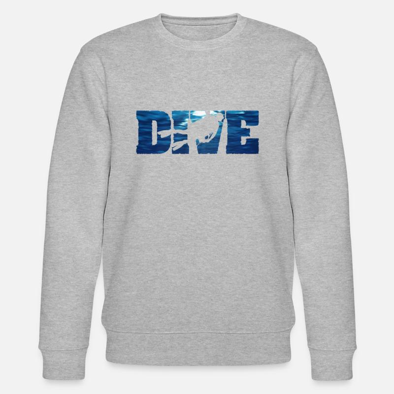 Diving scuba diver design gift - Stanley/Stella CHANGER Unisex Organic Sweatshirt - heather grey