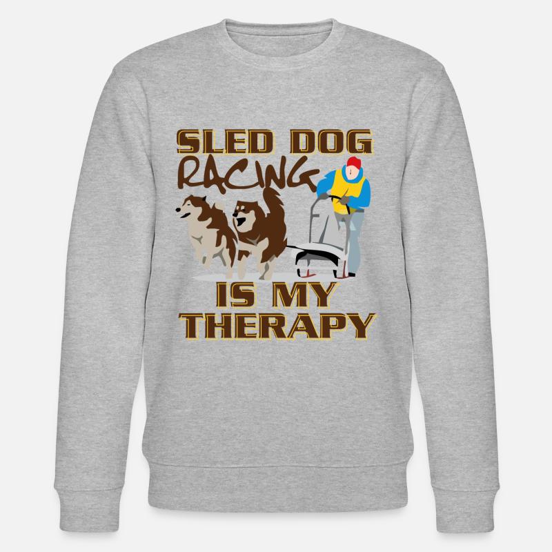 Sled dogs and sledging therapy - Stanley/Stella CHANGER Unisex Organic Sweatshirt - heather grey