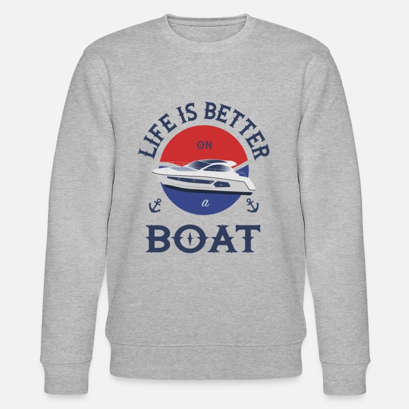 Boot Life is better - Stanley/Stella Unisex Bio-Sweatshirt CHANGER  - Grau meliert