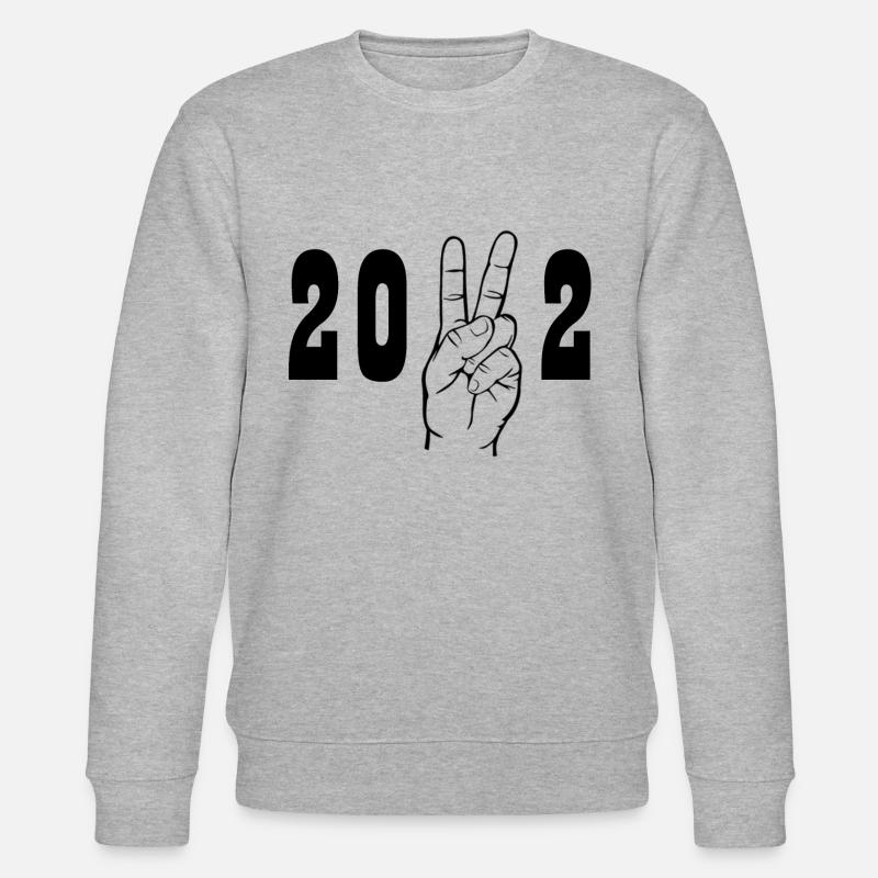 2022 Peace Zeichen - Stanley/Stella Unisex Bio-Sweatshirt CHANGER  - Grau meliert