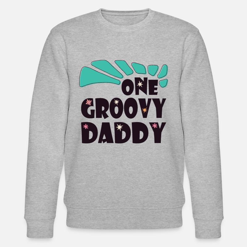 One Groovy Daddy - Stanley/Stella CHANGER Unisex Organic Sweatshirt - heather grey