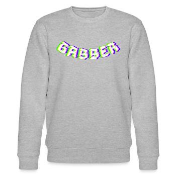 Gabber Hardcore Techno - Stanley/Stella Unisex Bio-Sweatshirt CHANGER  - Grau meliert - Vorne - Nik (191cm) & Marisol (170cm)