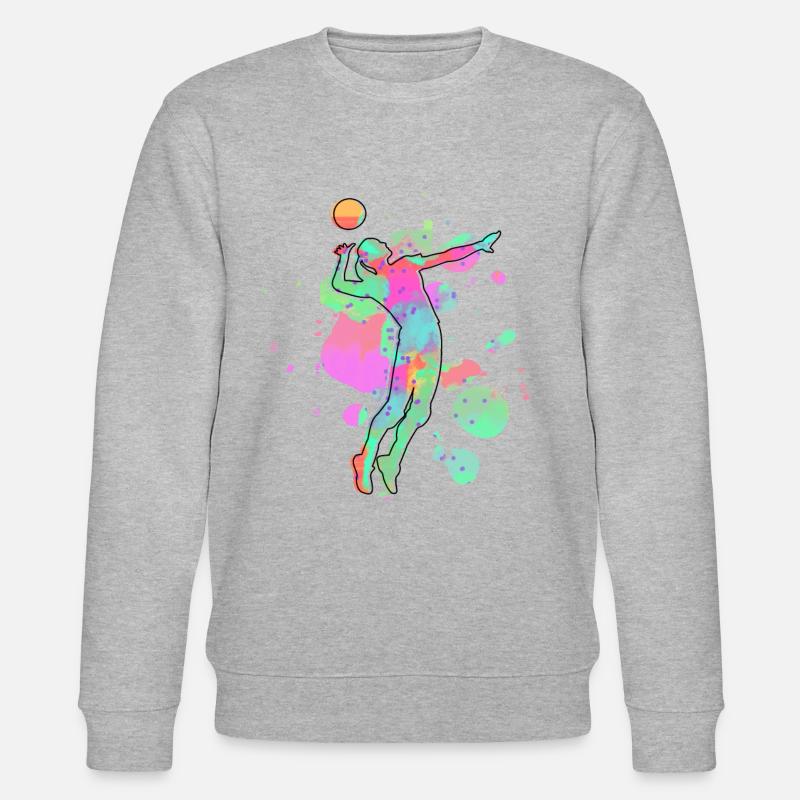 Volleyball-Graffiti - Stanley/Stella Unisex Bio-Sweatshirt CHANGER  - Grau meliert