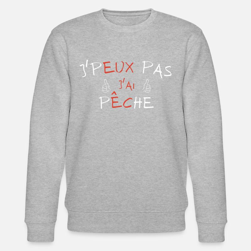 j'peux pas j'ai Pêche - Sweat bio CHANGER Stanley/Stella Unisexe - gris chiné