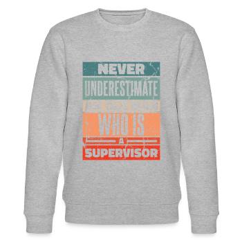 Supervisor Beruf - Stanley/Stella Unisex Bio-Sweatshirt CHANGER  - Grau meliert - Vorne - Nik (191cm) & Marisol (170cm)