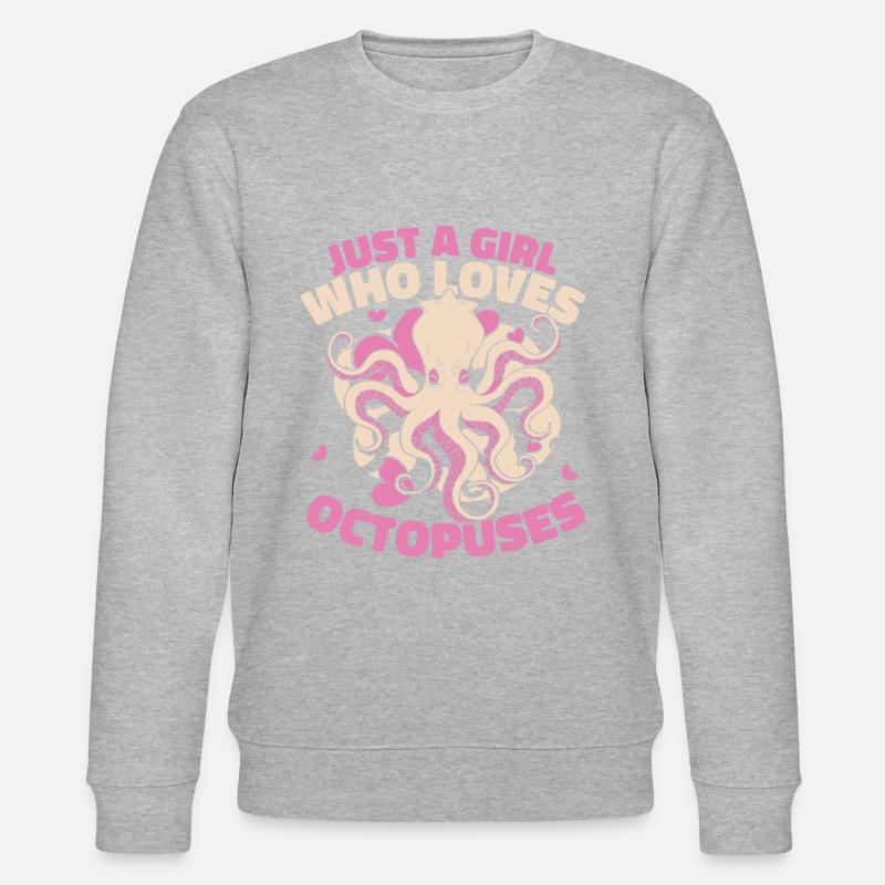 Octopus Octopus Cuttlefish Animal - Stanley/Stella CHANGER Unisex Organic Sweatshirt - heather grey