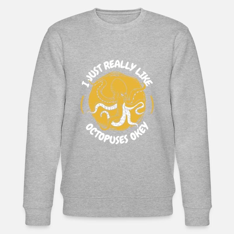Octopus Octopus Cuttlefish Animal - Stanley/Stella CHANGER Unisex Organic Sweatshirt - heather grey