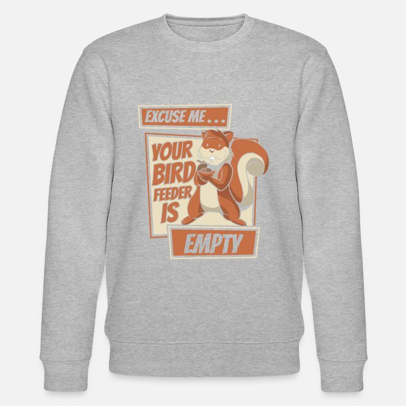 Eichhörnchen Tier - Stanley/Stella Unisex Bio-Sweatshirt CHANGER - Grau meliert