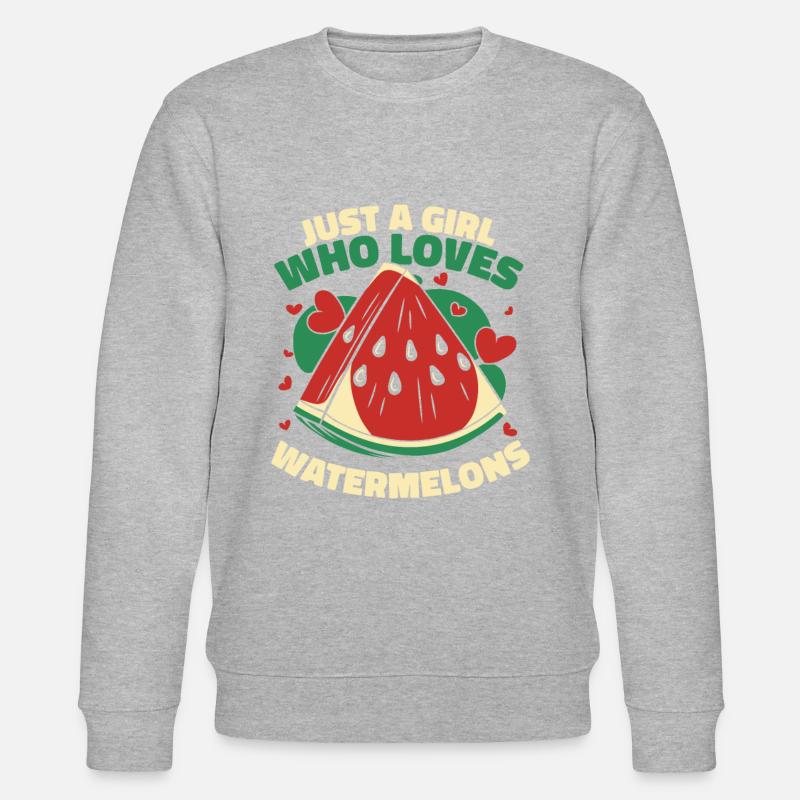 Watermelon Melon Fruit - Stanley/Stella CHANGER Unisex Organic Sweatshirt - heather grey