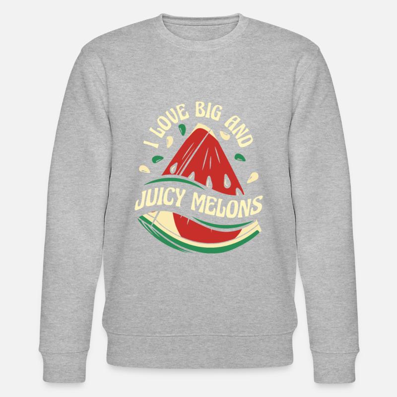 Watermelon Melon Fruit - Stanley/Stella CHANGER Unisex Organic Sweatshirt - heather grey